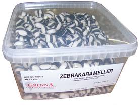 Salmiakkikaramelli 2 kg, zebra - Salmiakit - 524617 - 1